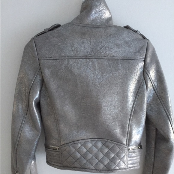 Zara Silver Moto Jacket - Picture 4 of 6